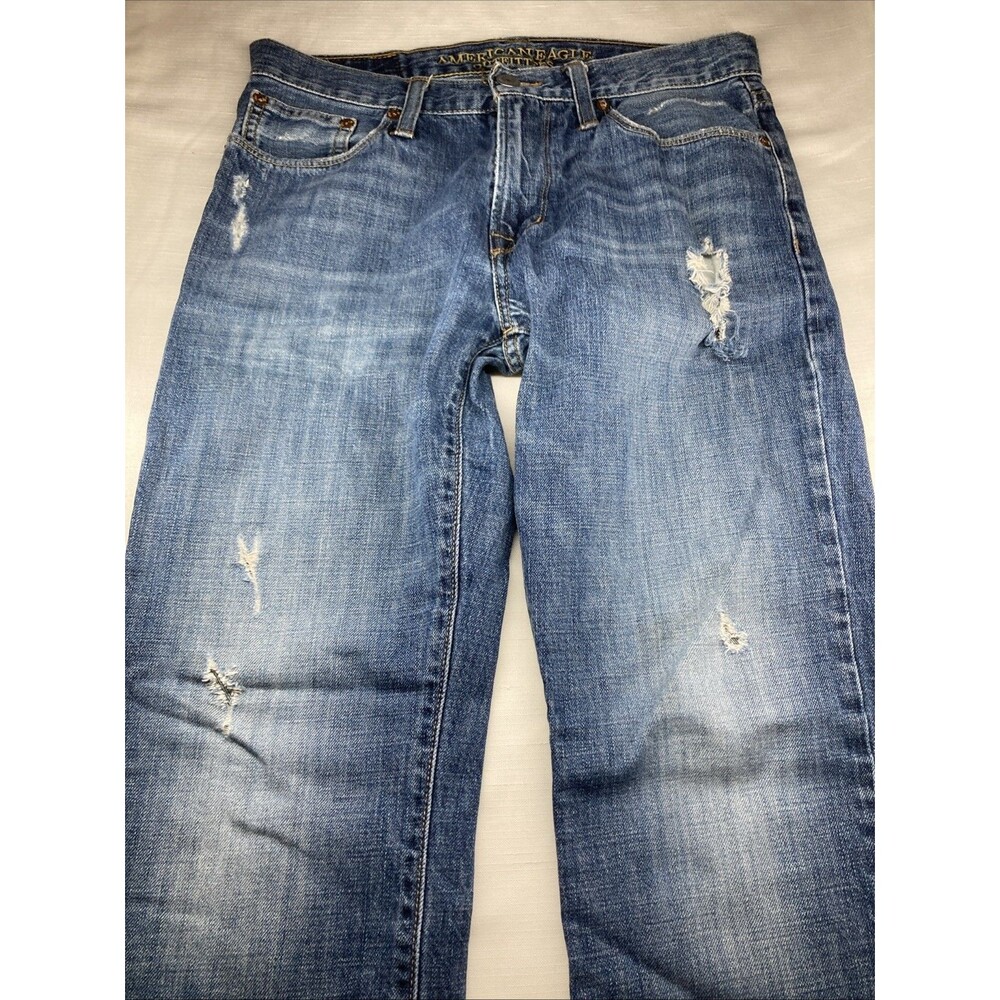 American Eagle Outfitters Men's Jeans 30x32 Light Blue Straight Denim